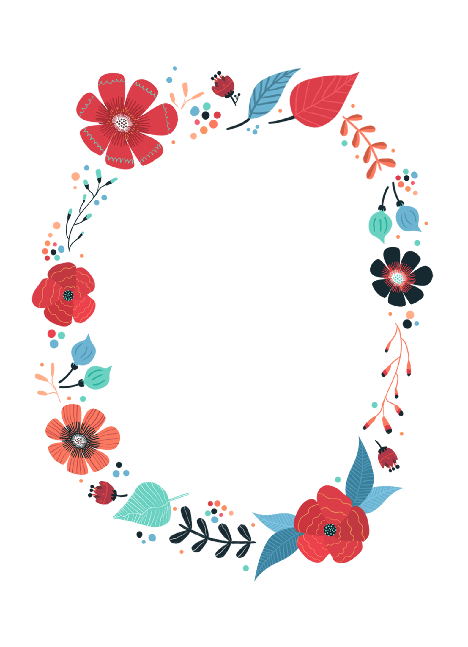 Blooming Wreath - Free Printable Birthday Invitation Template - Free Printable Birthday Invitations Pinterest