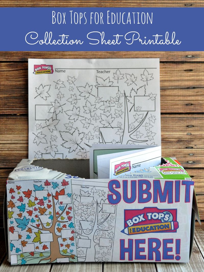 Box Tops For Education Collection Sheet - Happy Mothering - Free Printable Box Tops For Education