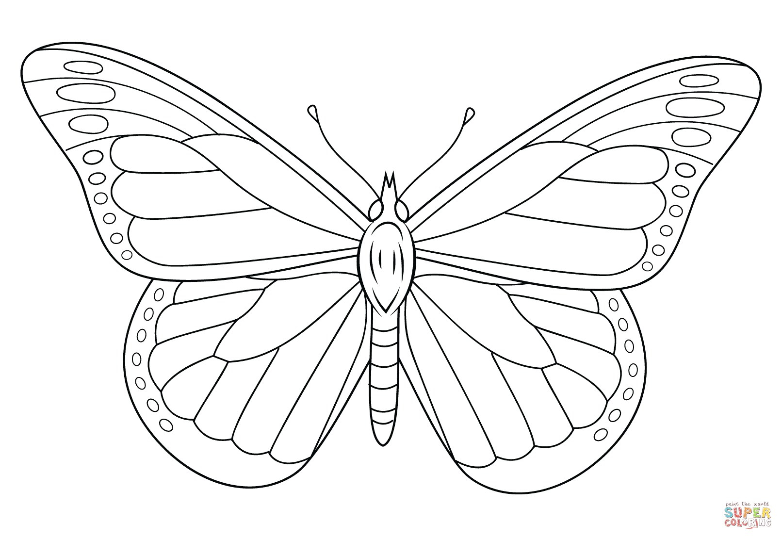 Butterflies Coloring Pages Monarch Butterfly Coloring Page Free - Free Printable Butterfly