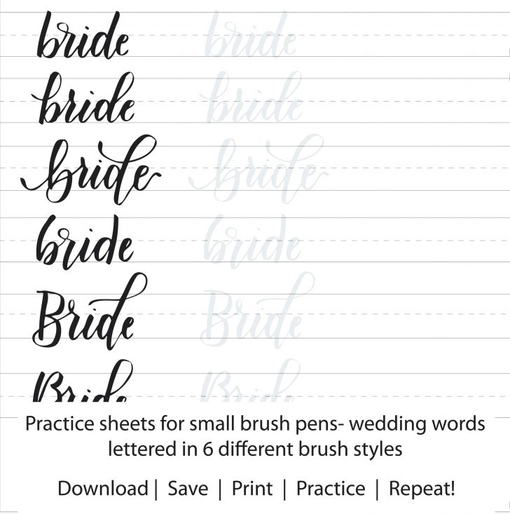 Modern Calligraphy Practice Sheets Printable Free