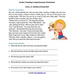 Carlo Or Kindness Rewarded Second Grade Reading Worksheets | Reading   Free Printable Comprehension Worksheets For Grade 5
