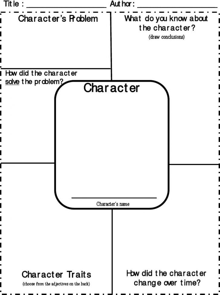 Free Printable Character Sketch Worksheets