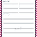 Chevron Recipe Sheet Editable | School Binder Wallpaper | Food   Free Printable Recipe Page Template