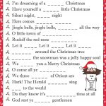 Christmas Carol Fill In The Blanks. Download This Puzzle For Free At   Christmas Song Lyrics Game Free Printable