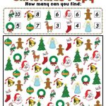 Christmas I Spy   Free Printable Christmas Counting Worksheet   Free Printable Christmas Board Games