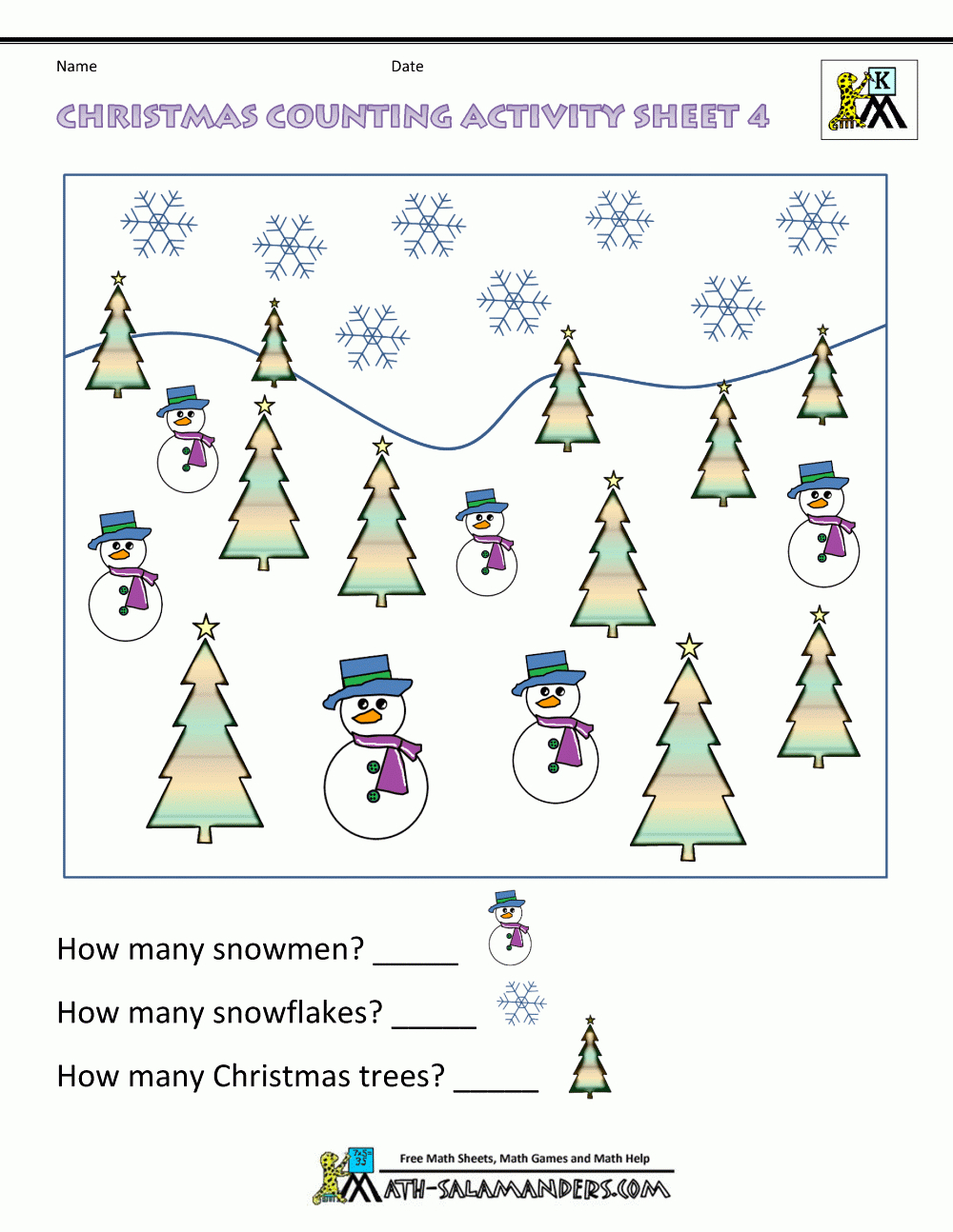 Christmas Maths Worksheets Free