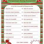Christmas Scramble Christmas Song Game Printable Christmas | Etsy   Christmas Song Scramble Free Printable