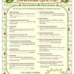 Christmas Song Game Christmas Music Game Christmas Carol | Etsy   Christmas Song Scramble Free Printable