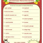 Christmas Word Scramble Printable Christmas Game Diy | Etsy   Christmas Song Scramble Free Printable