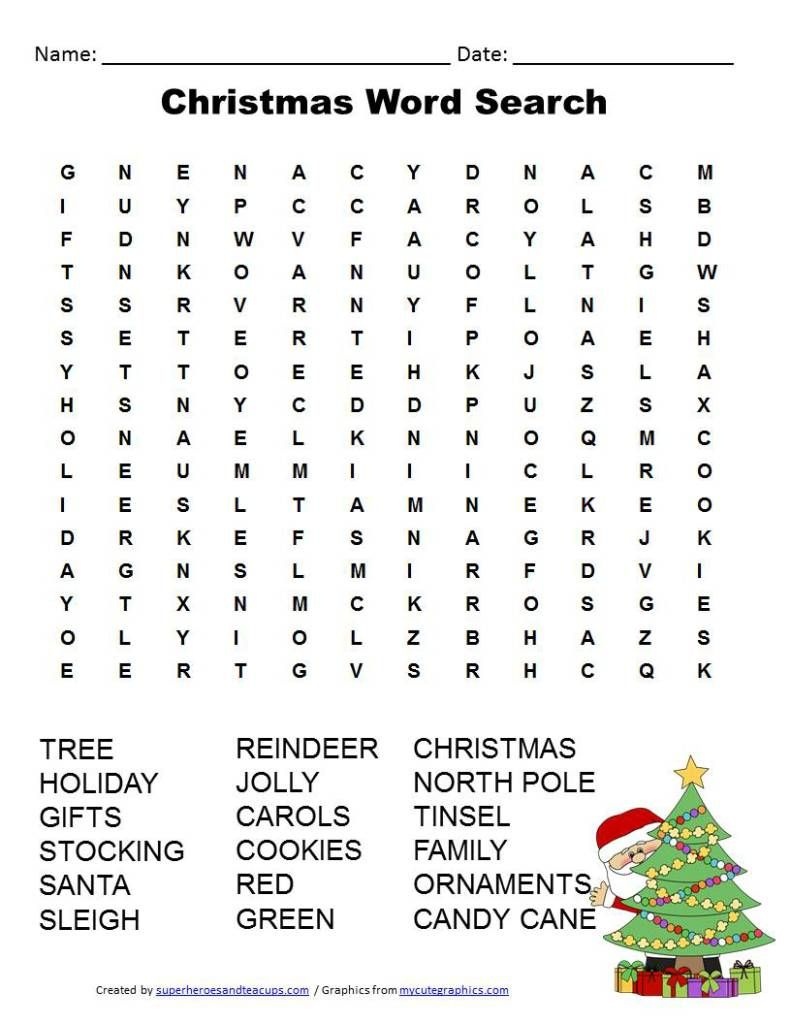 Christmas Word Search Free Printable | Christmas | Free Christmas - Free Printable Christmas Word Games For Adults