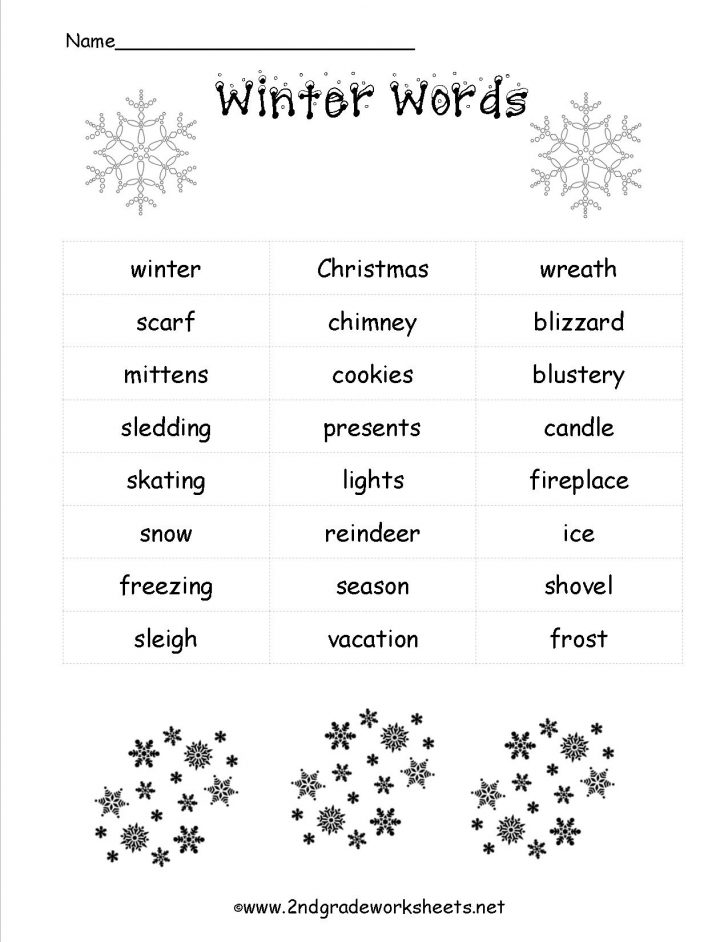 Free Printable Christmas Worksheets For Third Grade