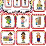 Classroom Helper And Job Cards Rainbow Chevron | Kinderland   Free Printable Classroom Helper Signs