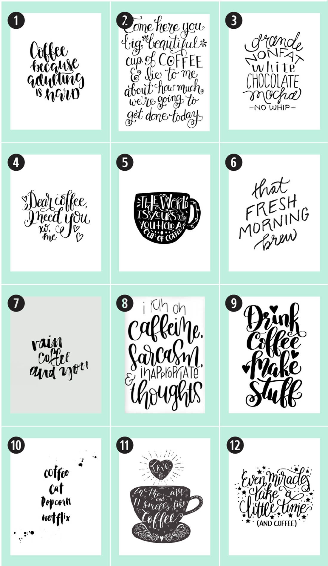 Coffee Free Printables: 180+ Ultimate Guide • Little Gold Pixel - Free Printable Coffee Bar Signs