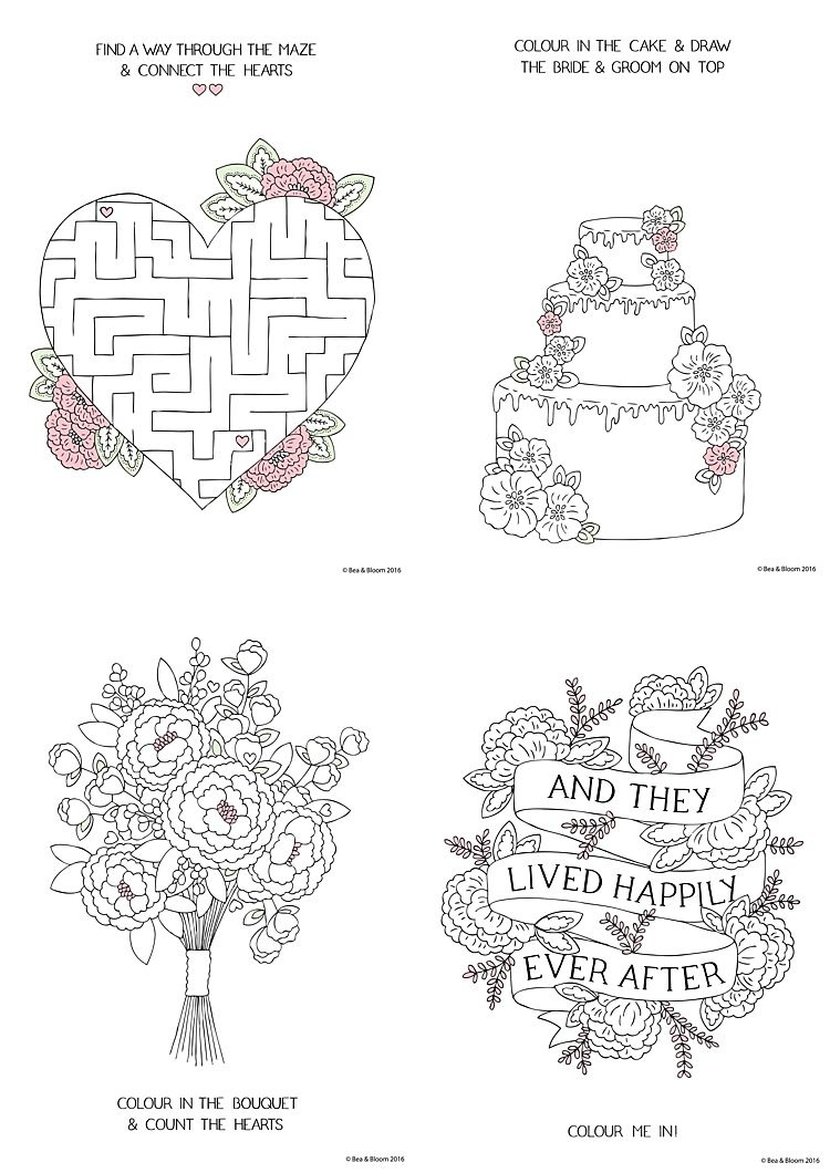Coloring Book World ~ Free Download Printable Wedding Colouring - Wedding Coloring Book Free Printable