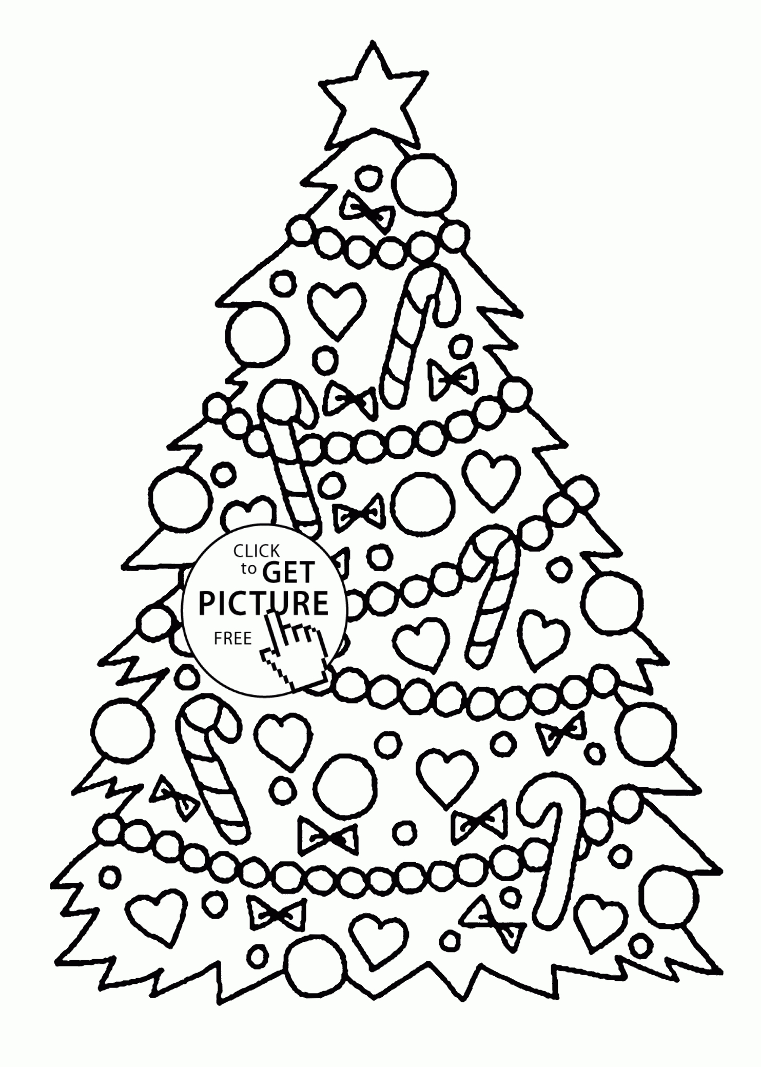 Coloring Pages Christmasreeor Kids Printable Coloing 4Kids Com - Free Printable Christmas Coloring Pages