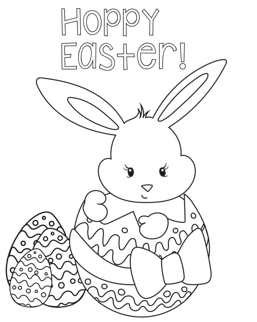 Coloring Pages Ideas: Coloring Pages Ideas Hoppyeastercoloringpage - Free Printable Easter Coloring Pictures