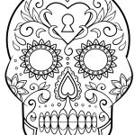 Coloring Pages Ideas: Day Of The Sugar Skull Coloring Page Free   Free Printable Sugar Skull Day Of The Dead Mask