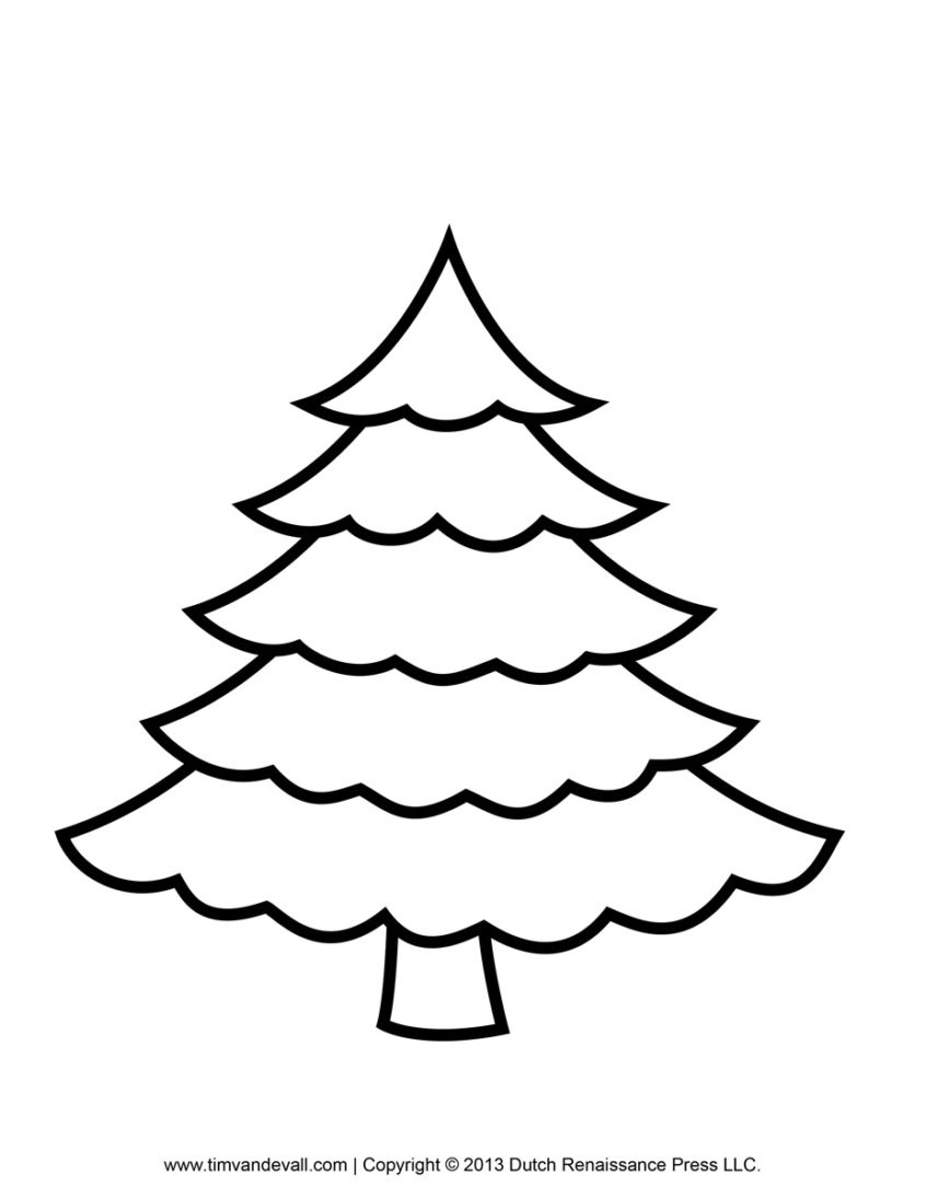 Coloring Pages Ideas: Free Christmas Tree Coloring Pages Printable - Free Printable Christmas Tree Template