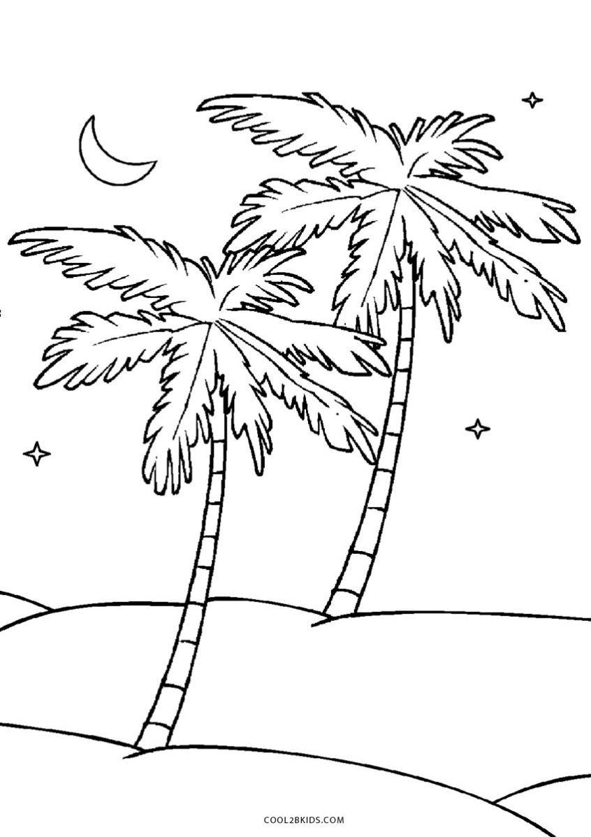 Coloring Pages Ideas: Free Printable Treeoloring Pages For - Free Printable Palm Tree Template