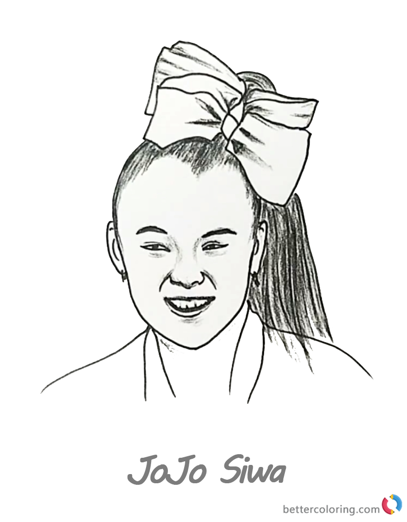 Coloring Pages Ideas: Jojo Siwa Coloring Pages Pencil Drawing Free - Free Printable Pencil Drawings