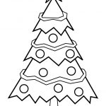 Coloring Pages Ideas: Simple Christmas Tree Coloring Page Free   Free Printable Christmas Tree Template