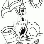 Coloring Pages Of Summer Holiday Sand Castle Printable Summer   Free Printable Summer Coloring Pages
