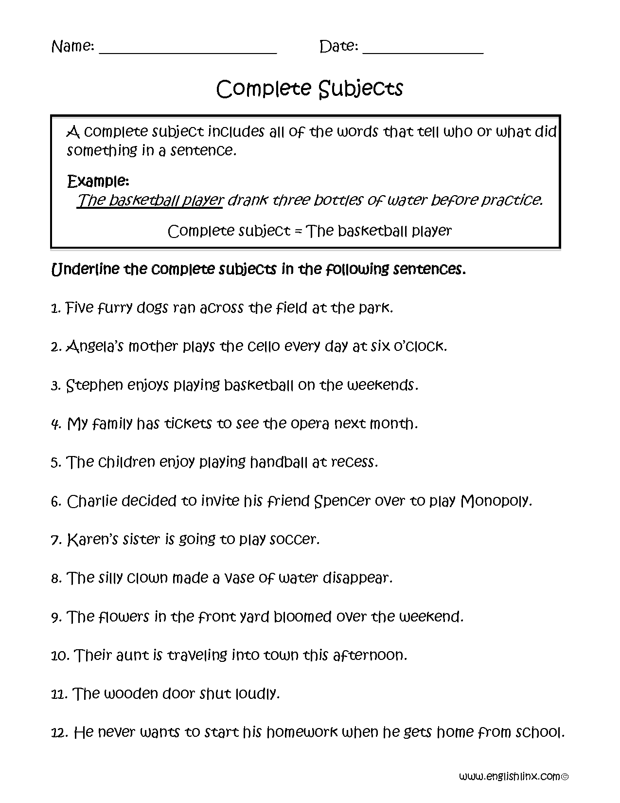 Grade 5 Worksheets All Subjects