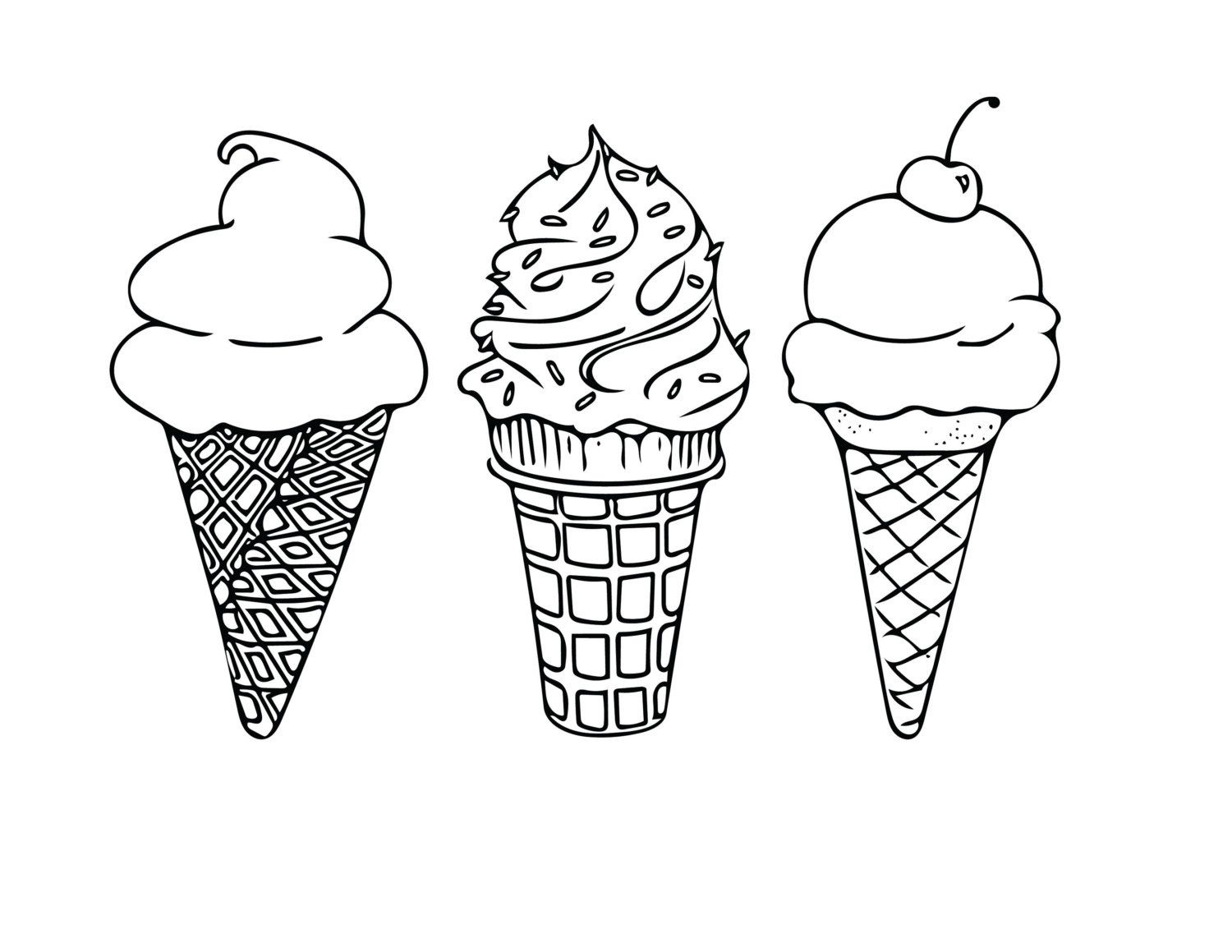 Cool Ice Cream Coloring Pages Ideas | Coloring Pages For Kids | Ice - Ice Cream Cone Template Free Printable