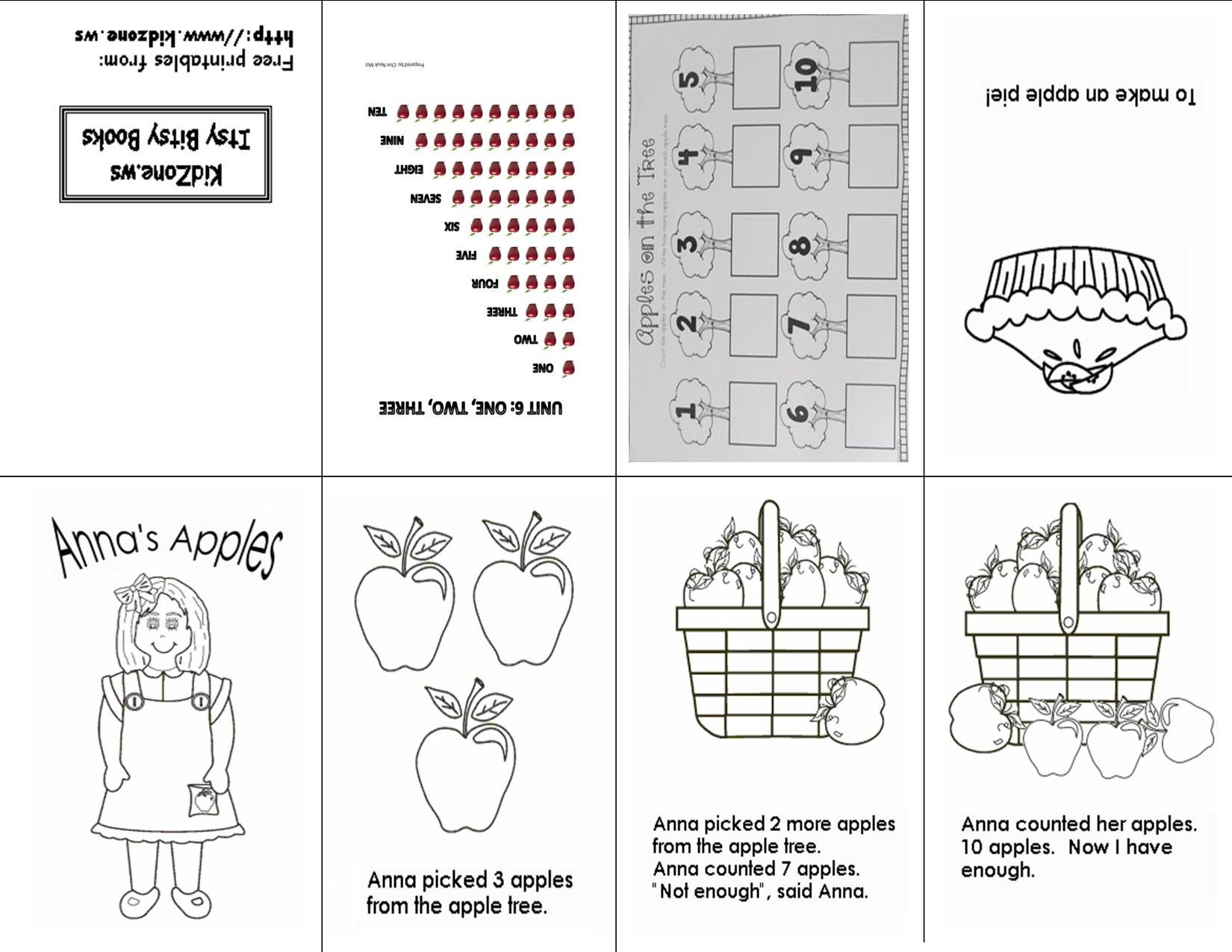 Counting Apples 1-10: One Sheet Printable Mini Book | Free - Free Printable Mini Books