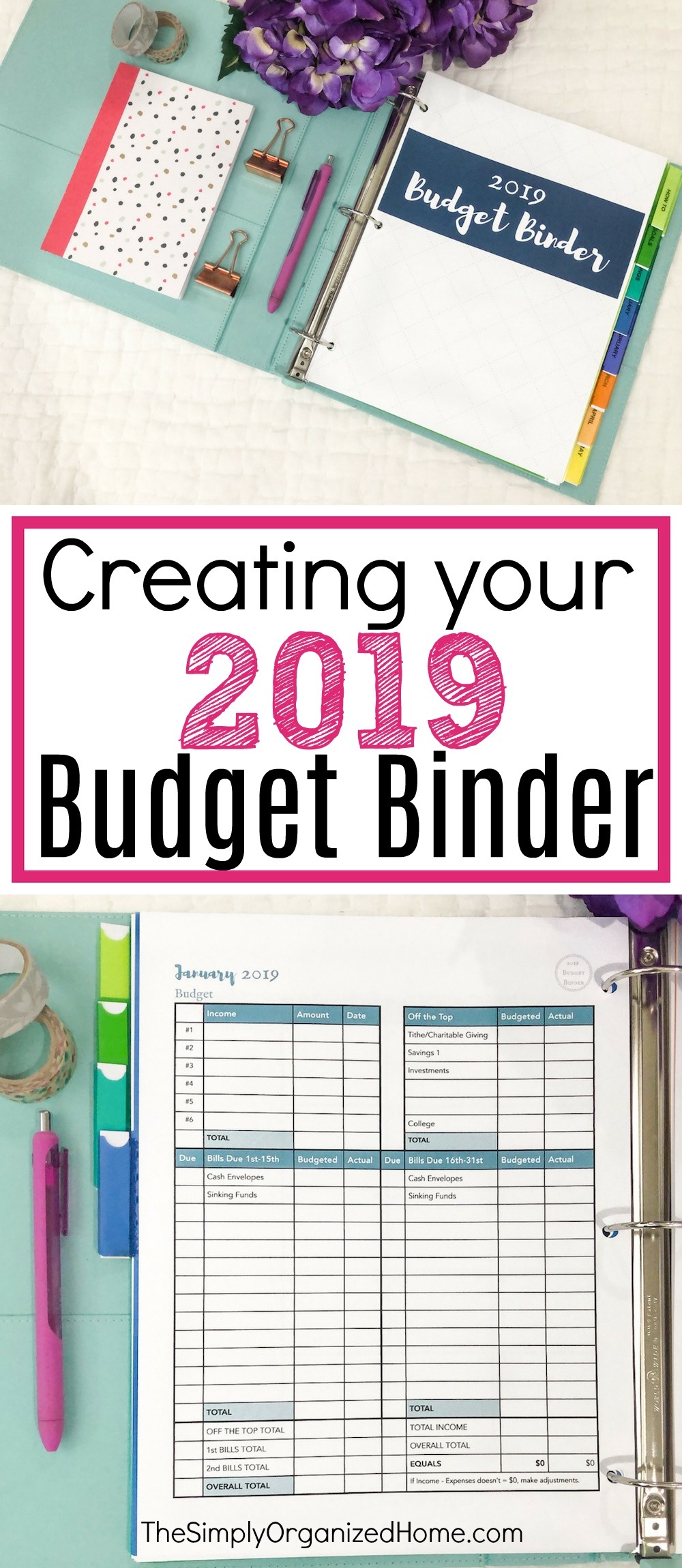 Creating Your 2019 Budget Binder - The Simply Organized Home - Free Printable Budget Binder