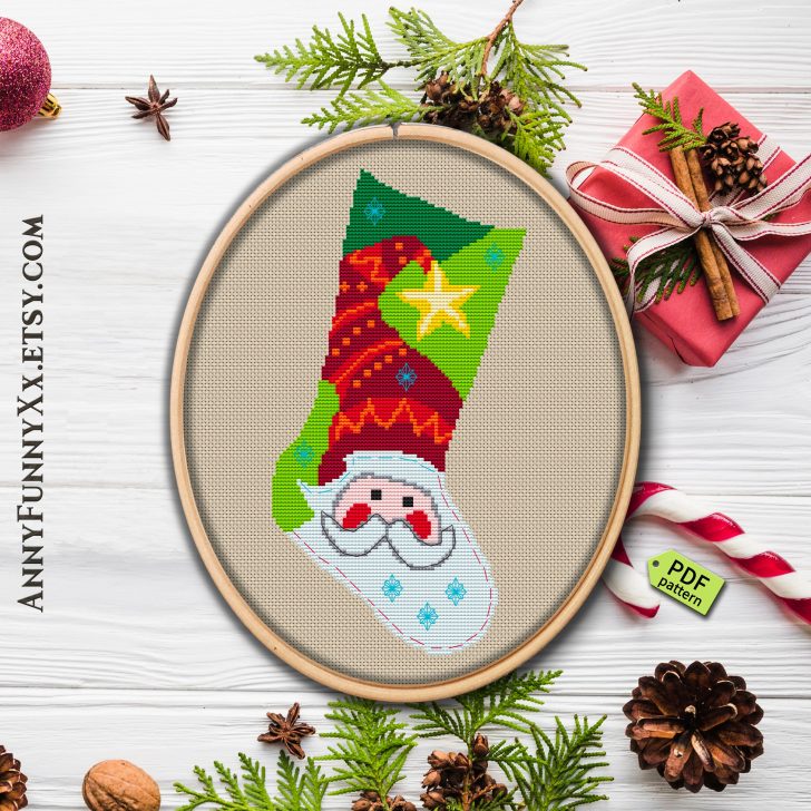 Free Printable Cross Stitch Christmas Stocking Patterns