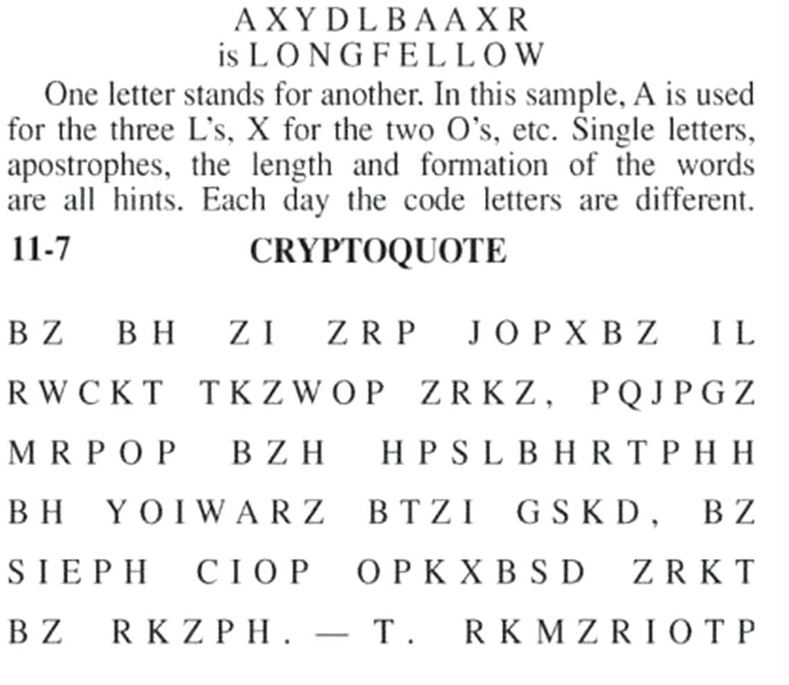 Free Printable Cryptoquip Puzzles Free Printable A To Z