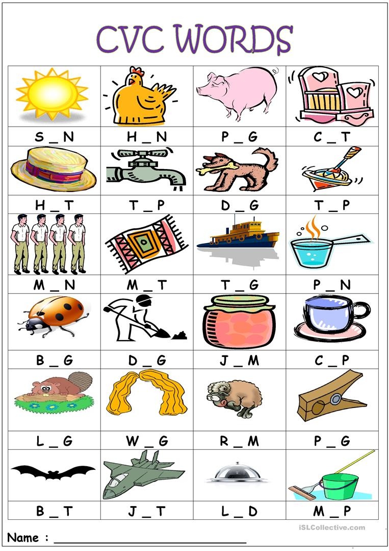 Cvc Words Worksheets Pdf Free Printable