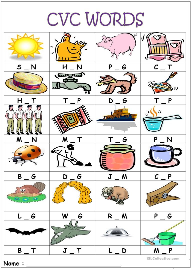 I Can Read Simple Sentences With Cvc Words To Fill In Classroom Free Printable Cvc 