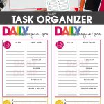 Daily Task Planning Organizer | Organize & Tidy! Spark Joy! | Daily   Free Printable Task Organizer