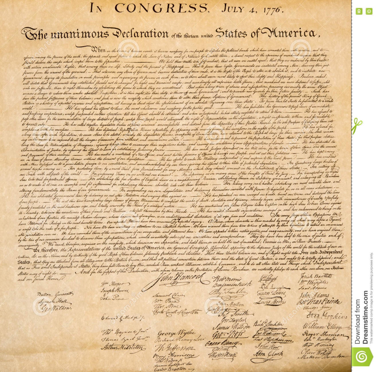 Free Printable Copy Of The Declaration Of Independence Free Printable A To Z