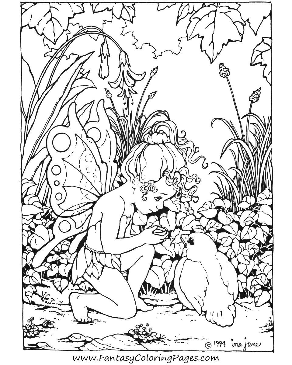 Detailed Fairy Coloring Pages For Adults | Coloring Pages For Me - Free Printable Coloring Pages Fairies Adults