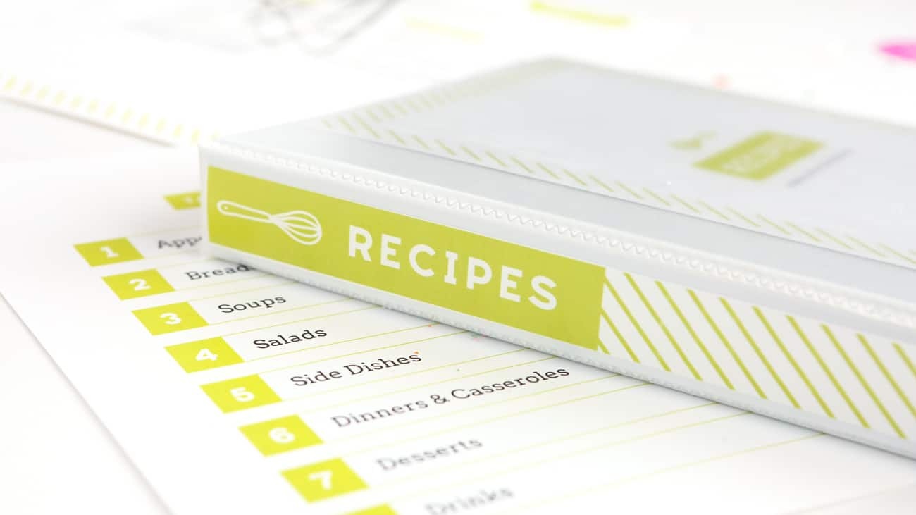 Diy Recipe Book (With Free Printable Recipe Binder Kit!) - Free Printable Recipe Binder Templates