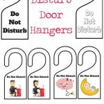 Do Not Disturb Door Hanger   Free Printable • Fyitina   Free Printable Door Knob Hanger Template
