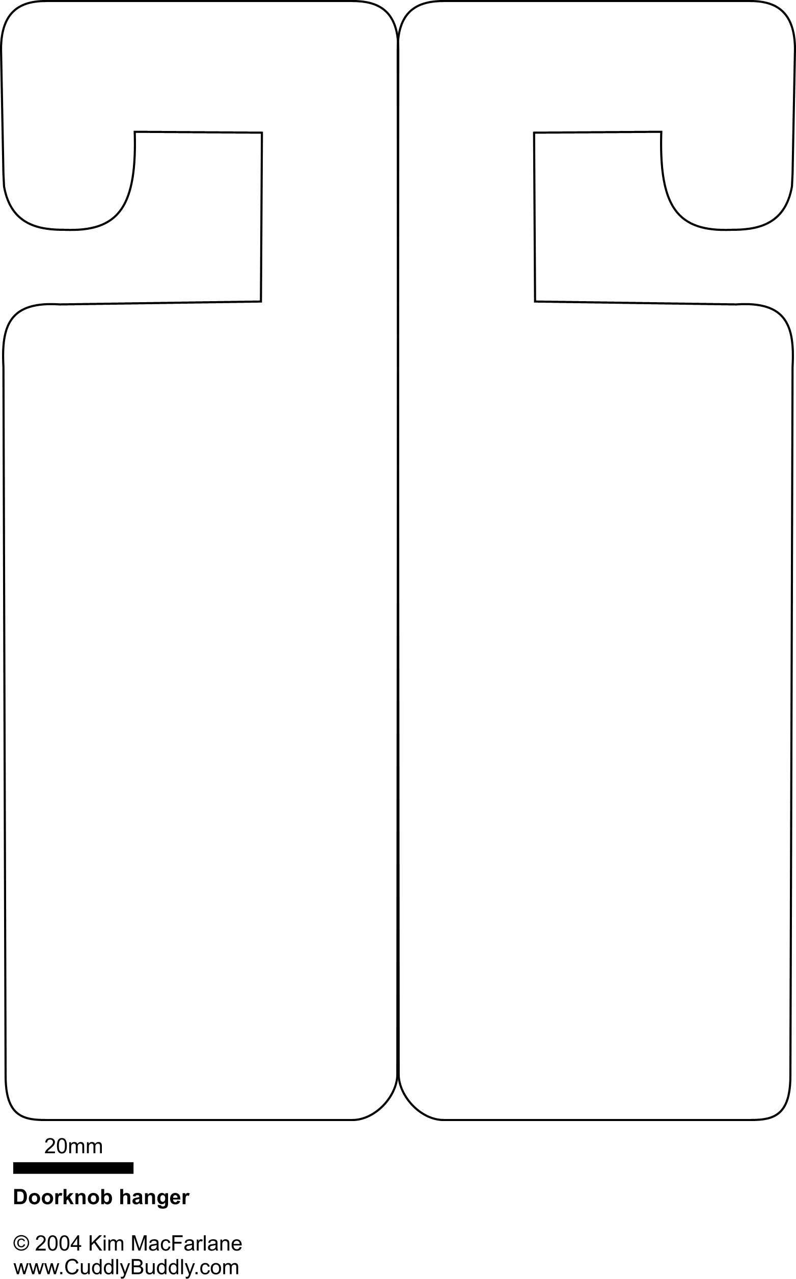 Door Hanger Template - You Will Have To Have The Door Closed To - Free Printable Door Knob Hanger Template