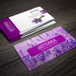 Doterra Business Cards With A Lavendar Field In The Background   Free Printable Doterra Sample Cards