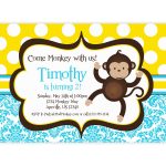 Download Now Free Monkey Birthday Invitations | Bagvania Invitation   Free Printable Monkey Birthday Party Invitations