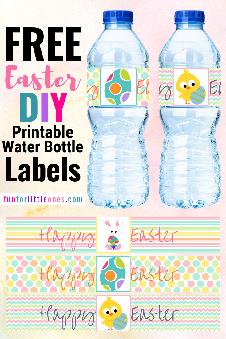 Easter Water Bottle Labels For Kids (Free Printable) - Fun For - Free Printable Water Bottle Labels