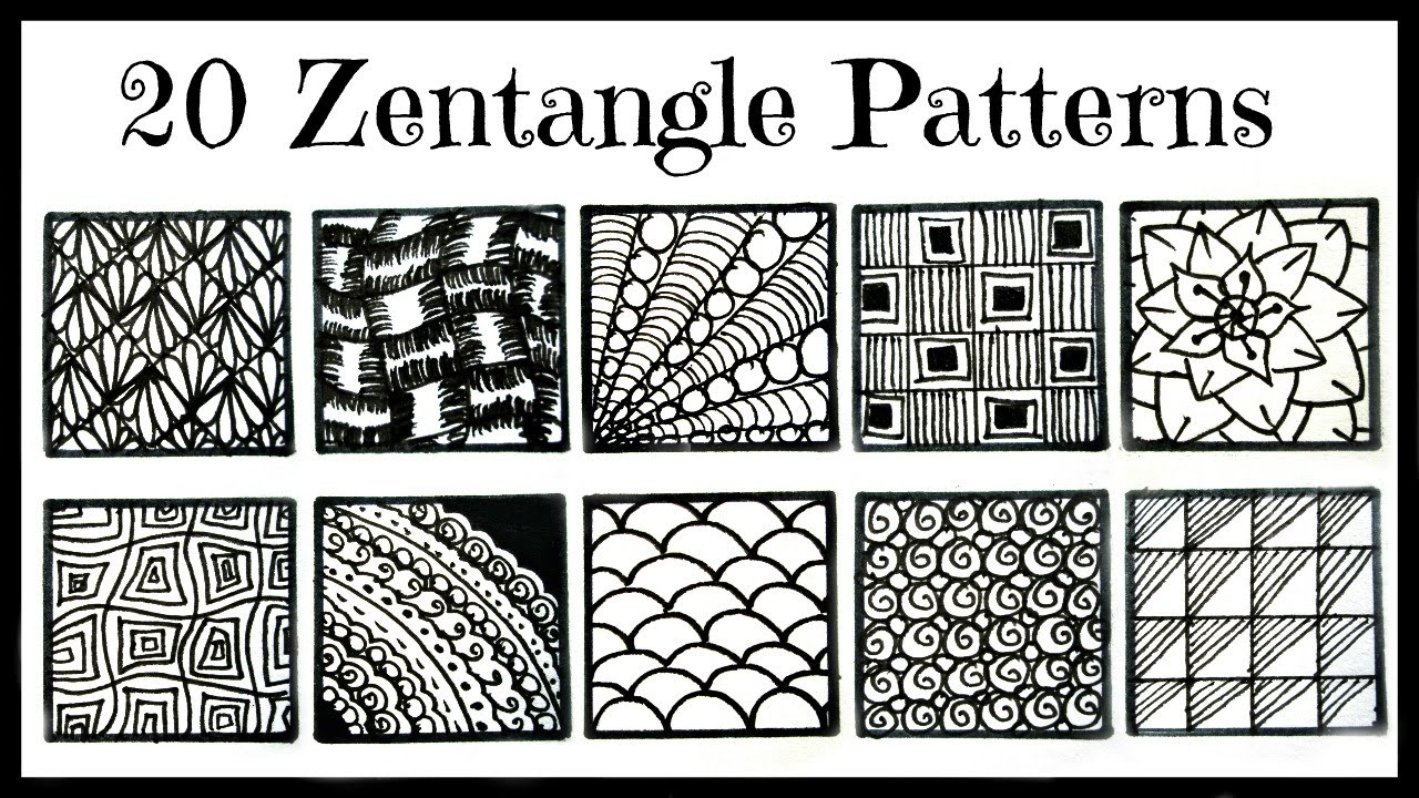 easy-20-zentangle-patterns-for-beginners-youtube-free-printable