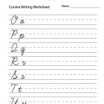 Easy Cursive Writing Worksheet Printable | Handwriting | Cursive   Free Printable Cursive Practice