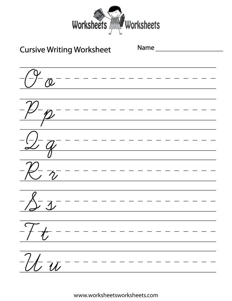 Easy Cursive Writing Worksheet Printable | Handwriting | Cursive - Free Printable Cursive Practice