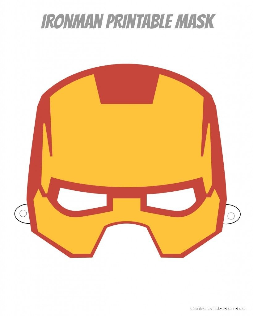 Easy Superhero Mask Template (Free!!) | Halloween Crafts | Superhero - Free Printable Ironman Mask