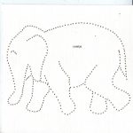 Elephant Template | String Art | String Art Patterns, String Art   Free Printable Paper Pricking Patterns