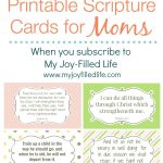Encouragement For Moms   Free Printable Scripture Cards   Free Printable Inspirational Bible Verses