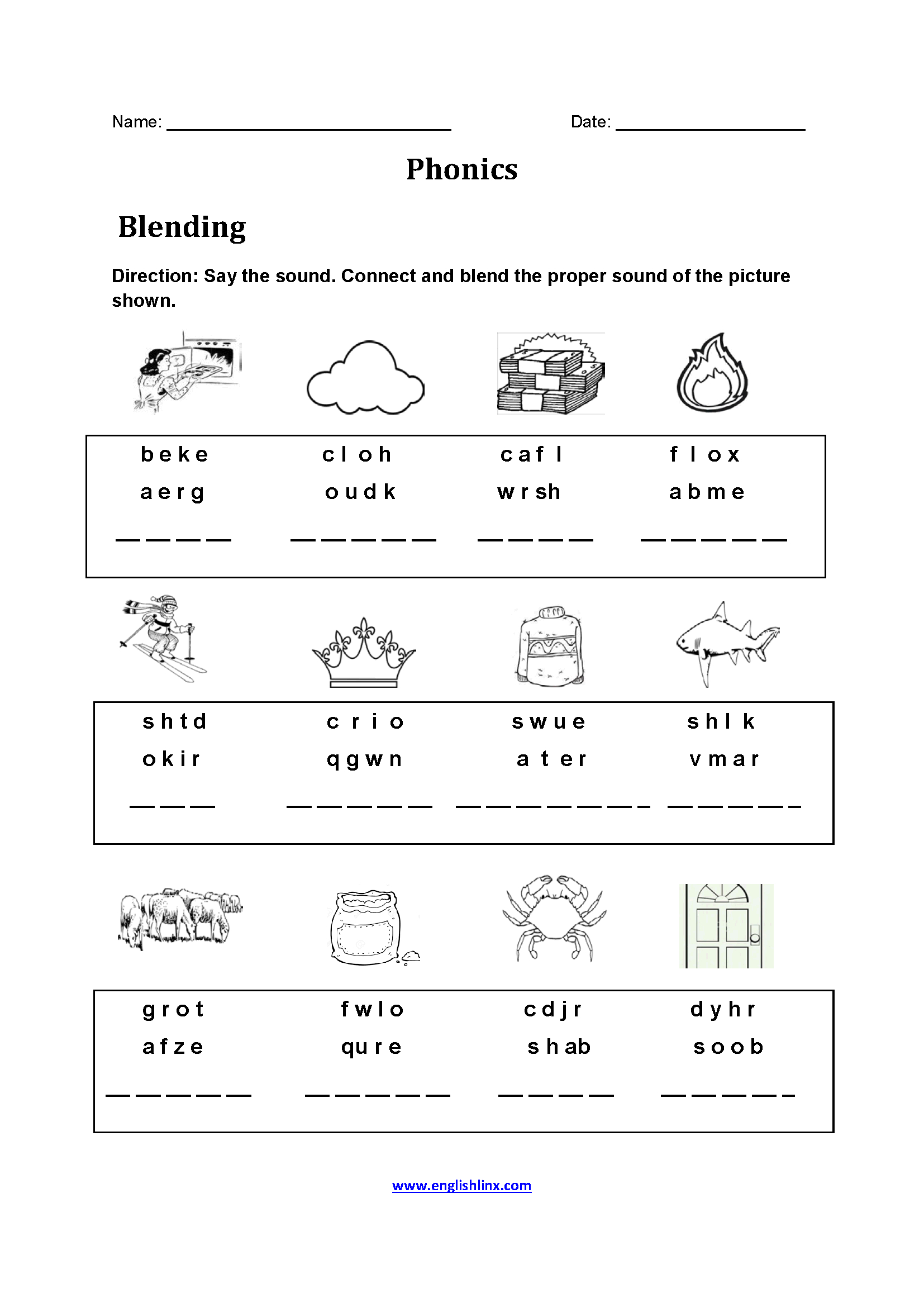 Worksheet Second Grade Phonics Worksheets And Flashcards Silent